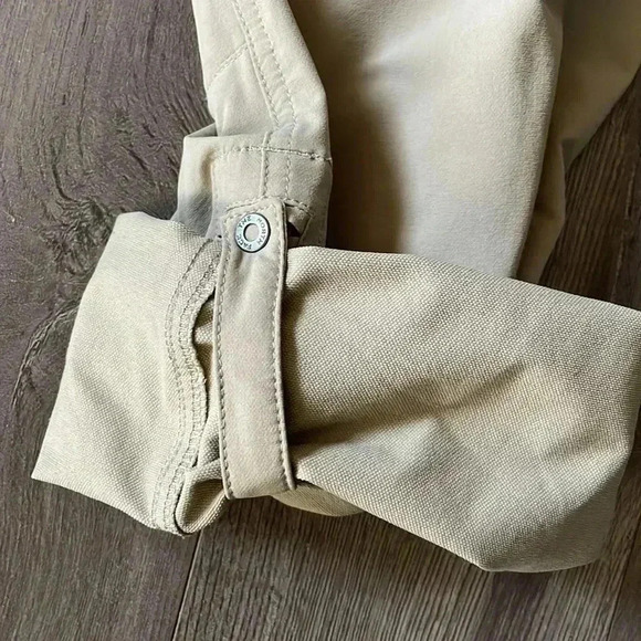 THE NORTH FACE Women Lightweight Nylon Hike Travel Pants Button Up Short Crop-8 - Picture 8 of 9